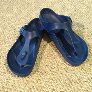 Birkenstock Gizeh Eva Sandals Womens 6 Blue Rubber Strappy Beach Summer